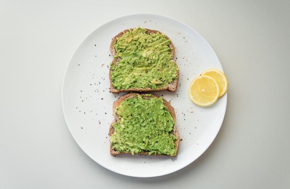 Avocado toast made with ripe, creamy avocado