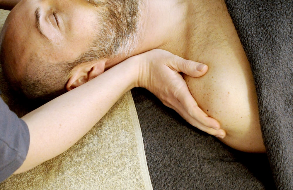 A person resting quietly